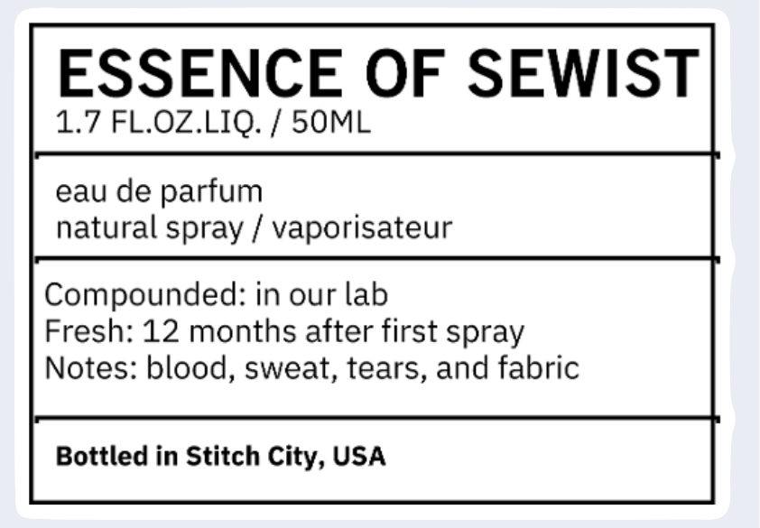 Essence of Sewist Perfume Sticker